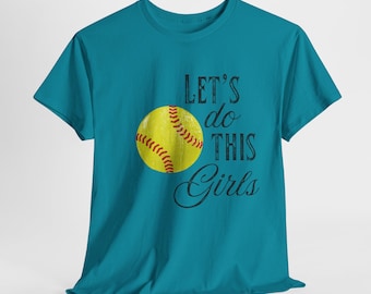 Softball Mädchen T-Shirt, Spiel Zeit sportliches Geschenk, Mütter Shirt, lass uns dies tun, Mädchen Softball T-Shirt, Softball Mutter Geschenk,