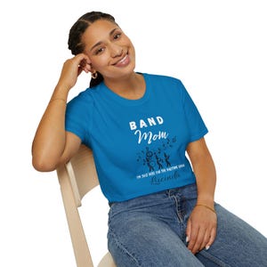 personalized Band Mom T-Shirt - Football Halftime Show Tee for Music Moms, Marching Band Gifts, High School Band Parent Shirt, Band