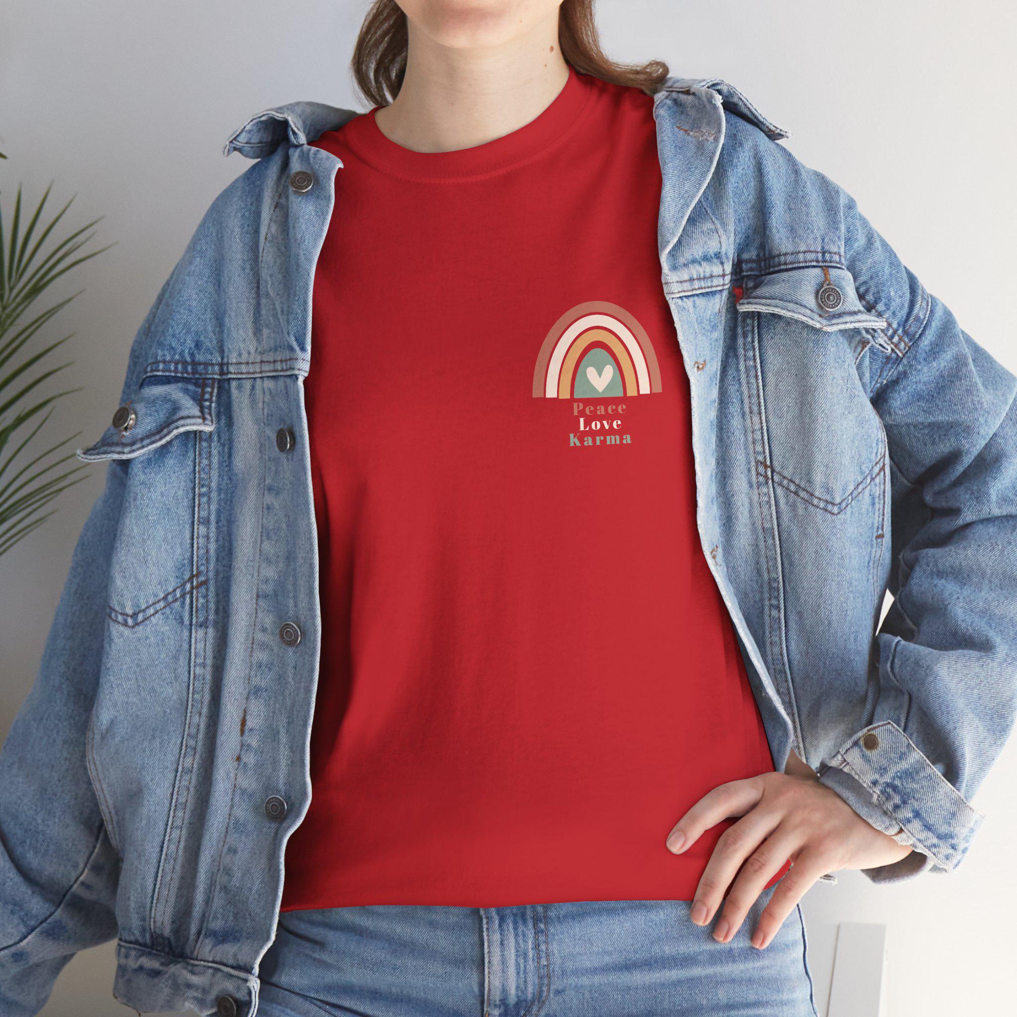 Peace Love Karma Unisex Tee, Positive Vibes T-shirt, Good Karma
