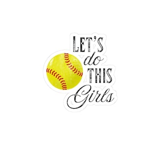 Softball Empowerment Kiss-Cut Stickers | Motivation Stickers for Girls, Sports Decor, Laptop Stickers, Gift for Athletes, Encouragement