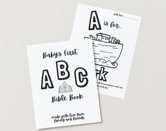 Baby’s First ABC Bible Book – Printable & Downloadable Coloring Book for Baby Showers