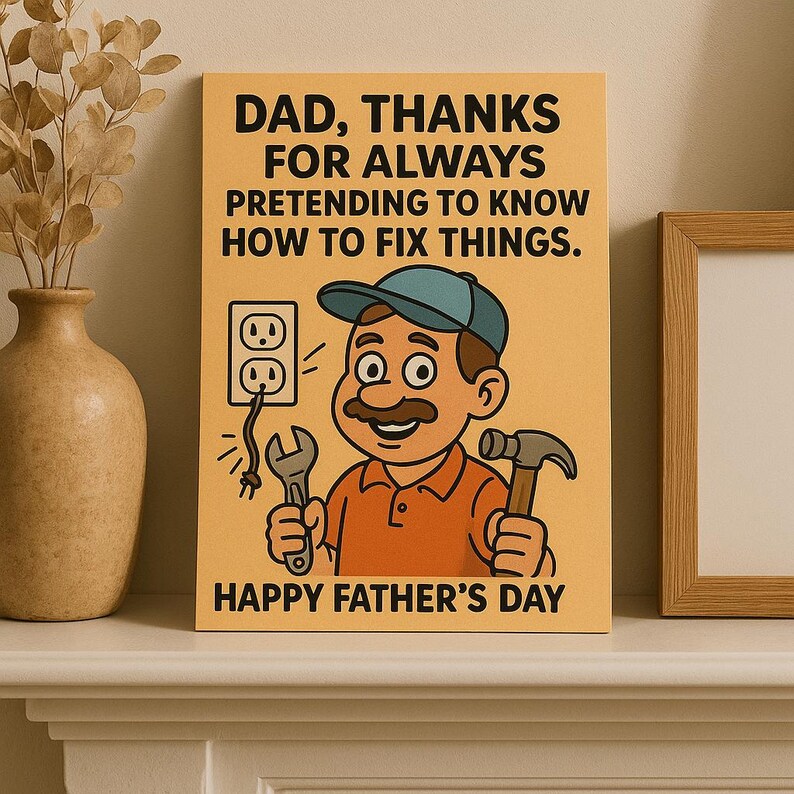 Funny Handyman Dad Father's Day Card | Humor Quote (digital Download ...