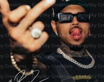Middle Finger Breezy Bowl: Chris Brown Inspired Design (2 PNG Files) (Digital Download