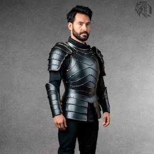 Handmade Leather Armor Suit for Men | Medieval Knight Armor | Custom Leather Body Armor | Renaissance Festival Outfit | LARP Leather Armor .