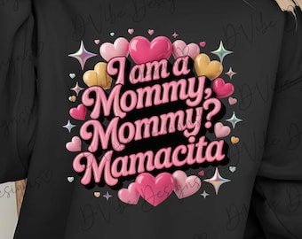 Zabawny cytat mamy PNG, clipart Mamacita 3D Hearts, pobieranie cyfrowe