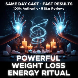 Gewichtsverliesspreuk, snel afvallen, droomlichaamspreuk, vetverbrandingsmagie, metabolismeboost, lichaamstransformatie, casting op dezelfde dag