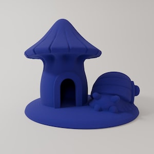 Snail & Mushroom Aquarium Decor, Fish Tank Ornament, Cute Aquascape Decor, Modern Betta Fish Hideout, 3D Printed Aquarium Decor