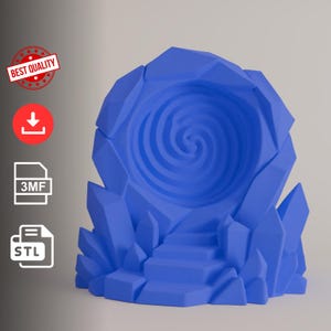 3D Printable Teleport Aquarium Decoration, STL Files for 3D Printer, Instant Download Aquascape, Fish Tank Ornament, Betta Fish Hideout