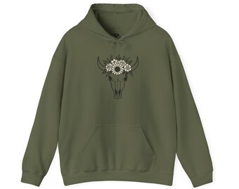 Cow Skull Unisex Hooded Sweatshirt