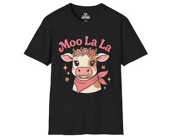 Cute Cow Themed T-Shirt - Moo La La