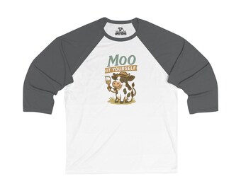 Moo It Yourself - Unisex 3/4 Sleeve Baseball Tee