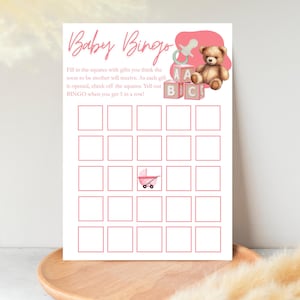 Pink Baby Shower Bingo Game: Printable Cards (Digital Download)