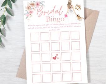 Floral Bridal Shower Bingo Game: Printable Party Activity (PDF Download)