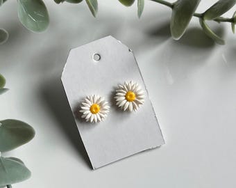 White flower earrings