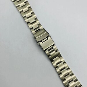 22mm Seiko oyster curved lugs stainless steel gents watch strap,New.(MU-22)
