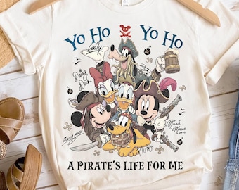 Disney vintage Mickey y sus amigos Yo Ho Yo Ho Una vida de piratas para mí Firmas, Disney Piratas del Caribe PNG, Regalo de crucero pirata de Disney