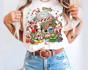 Imágenes PNG de Mickey y Minnie en Navidad en Epcot, Disney World y Navidad, Winnie the Pooh y Stitch en Navidad.