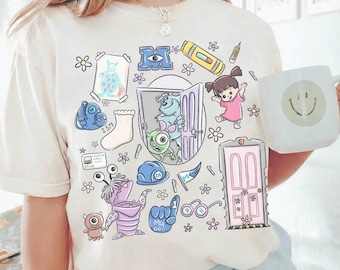 Grupo Retro Coquette Monsters, Inc. Png, Disney Pixar Monsters University Mike Sulley Boo Png, Regalos para el viaje de vacaciones familiares a Disneyland 2026