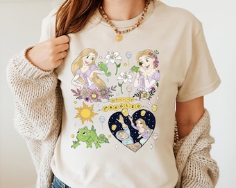 Lazo de coqueta Disney Enredados Princesa Rapunzel Pareja Png, Vacaciones en Disneyland Png, Viaje a Disney World Princesa Png, Camiseta Rapunzel PNG