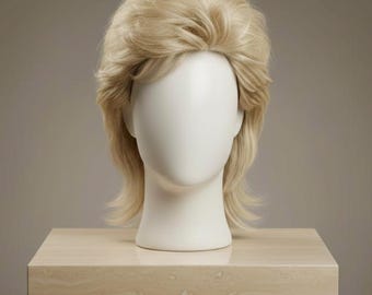 80s Rocker Blonde Mullet Wig | Halloween Costume Hairpiece