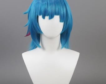 Jinx Cosplay Wig – Arcane Season 2, Short Blue Anime Wig