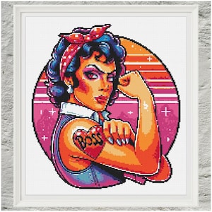 Rocky Horror Rosie - Frank n. Furter Cross Stitch Pattern DIGITAL DOWNLOAD