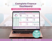 Ultimate Finance Dashboard: Annual Budget Spreadsheet for Google Sheets (Digital Download)
