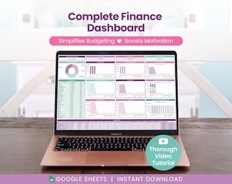 Ultimate Finance Dashboard: Annual Budget Spreadsheet for Google Sheets (Digital Download)
