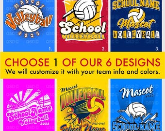 Diseños de voleibol personalizables