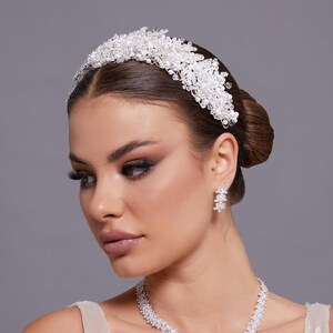 Zircon Hair Accessories, Bridal Hair Vine, Bridal Tiaras, Silver Headpieces, Tiara for Bachelor, Engagement Crowns, Crystal Crowns