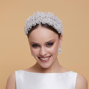 Swarovski Zircon Hair Accessories, Bridal Hair Vine, Bridal Tiaras, Silver Headpieces, Tiara for Bachelor,Engagement Crowns,Crystal Crown
