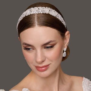 Swarovski Zircon Hair Accessories, Bridal Hair Vine, Bridal Tiaras, Silver Headpieces,Tiara for Bachelor,Engagement Crowns,Crystal Headpiece