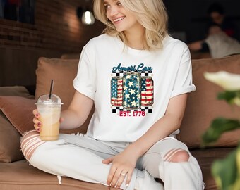 Ameri-Can T-Shirt: Funny Patriotic 4th of July Graphic Tee