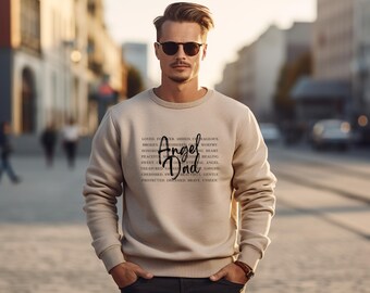 Angel Dad Sweatshirt: Bereaved Father Memorial Crewneck - Baby Loss Remembrance