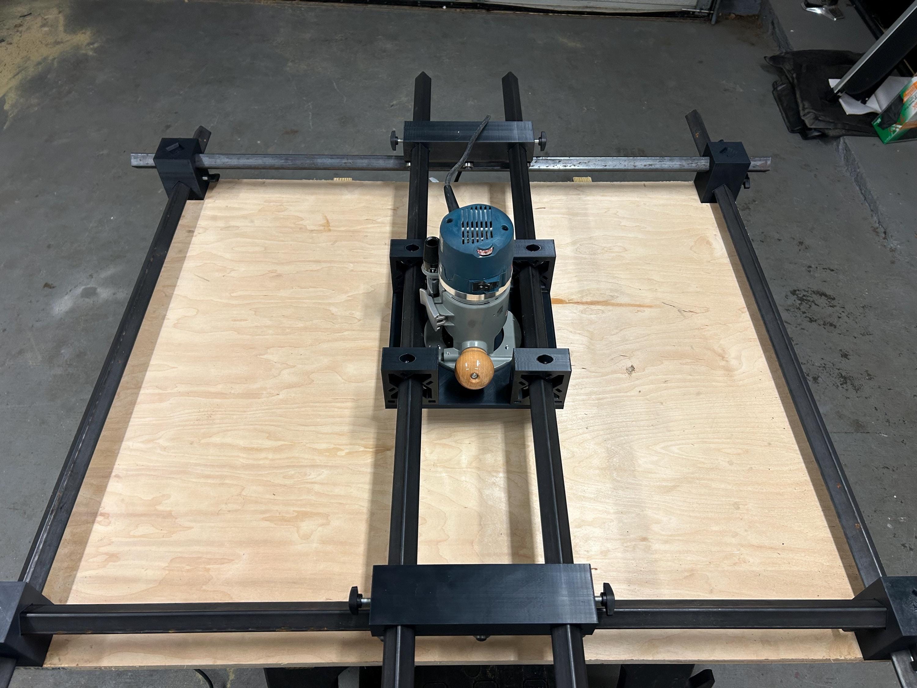 Benchtop Adjustable Wood Slab Flattening Mill Router Jig With 1