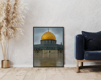 Dome of the Rock – Islamic Digital Poster | Al-Aqsa Jerusalem Art Print | Muslim Wall Art | Preuzmi Odmah