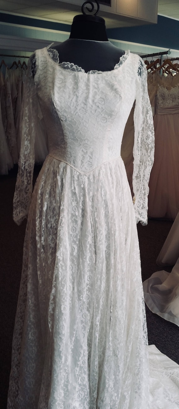 Handmade 1950s wedding gown