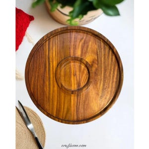 Alpen Home Holzspäne und Dip-Servierplatte aus Sheeshamholz Holz Dip Serviertablett Snacks Serviertablett Holzplatte für zu Hause