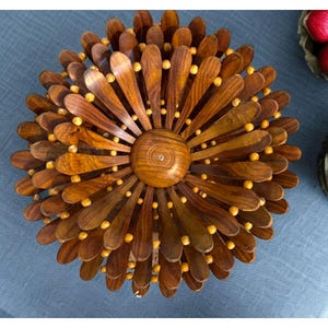 Set van 3 Houten Fruitmanden Houten Fruit Serveermand Keuken Fruitschaal Droog Fruit Decoratieve Organizer Tafeldecoratie Accessoires
