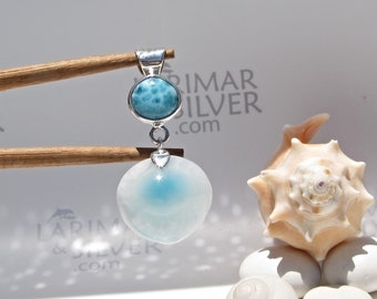 Powerful Larimar pendant, Oceans Talisman - ooak Larimar dangling pendant inner mermaid sea goddess energy fast delivery worldwide she gift