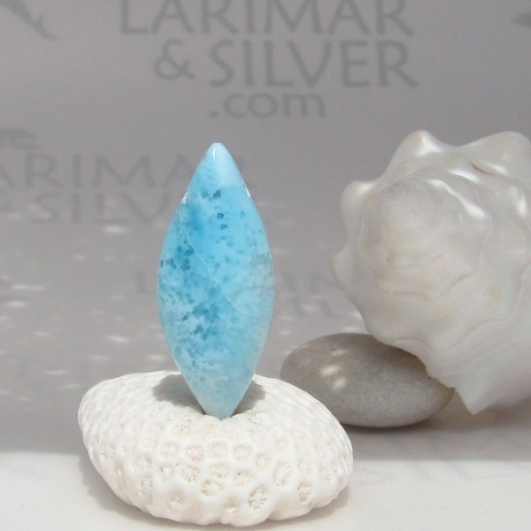 Larimar Briolette Perlen, schaumige Aquamarin Larimar Navette - 14,0 ct - handgemachte liefern für Jewelers - AZ