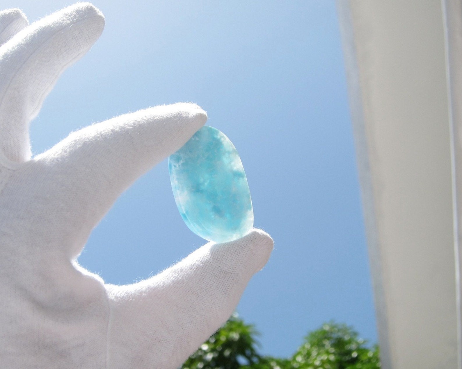 Reiki Larimar crystal by Larimarandsilver Frozen Waterfall Etsy