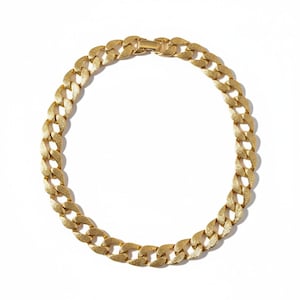 Collar Napier Vintage: Cadena escultural chapada en oro