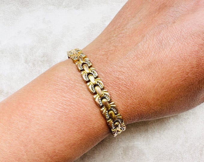 Vintage gold-tone chain bracelet | Well-worn & soulful | Unisex heritage style
