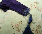 Large Antique silk 1920s metal tassel trim ribbon pulls miss fishers dress trim Paris apartment French chateau swag curtain trim