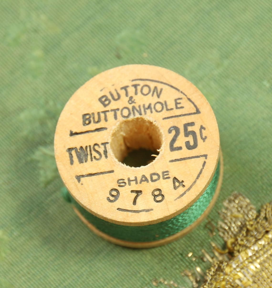 1 vintage pure silk buttonhole 9784 twist thread spool cool | Etsy