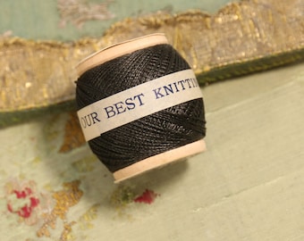 1 spool pure silk thread 421 off black 25 yards medium heavy bead cord jewelry sewing projects belding peerless knit crochet