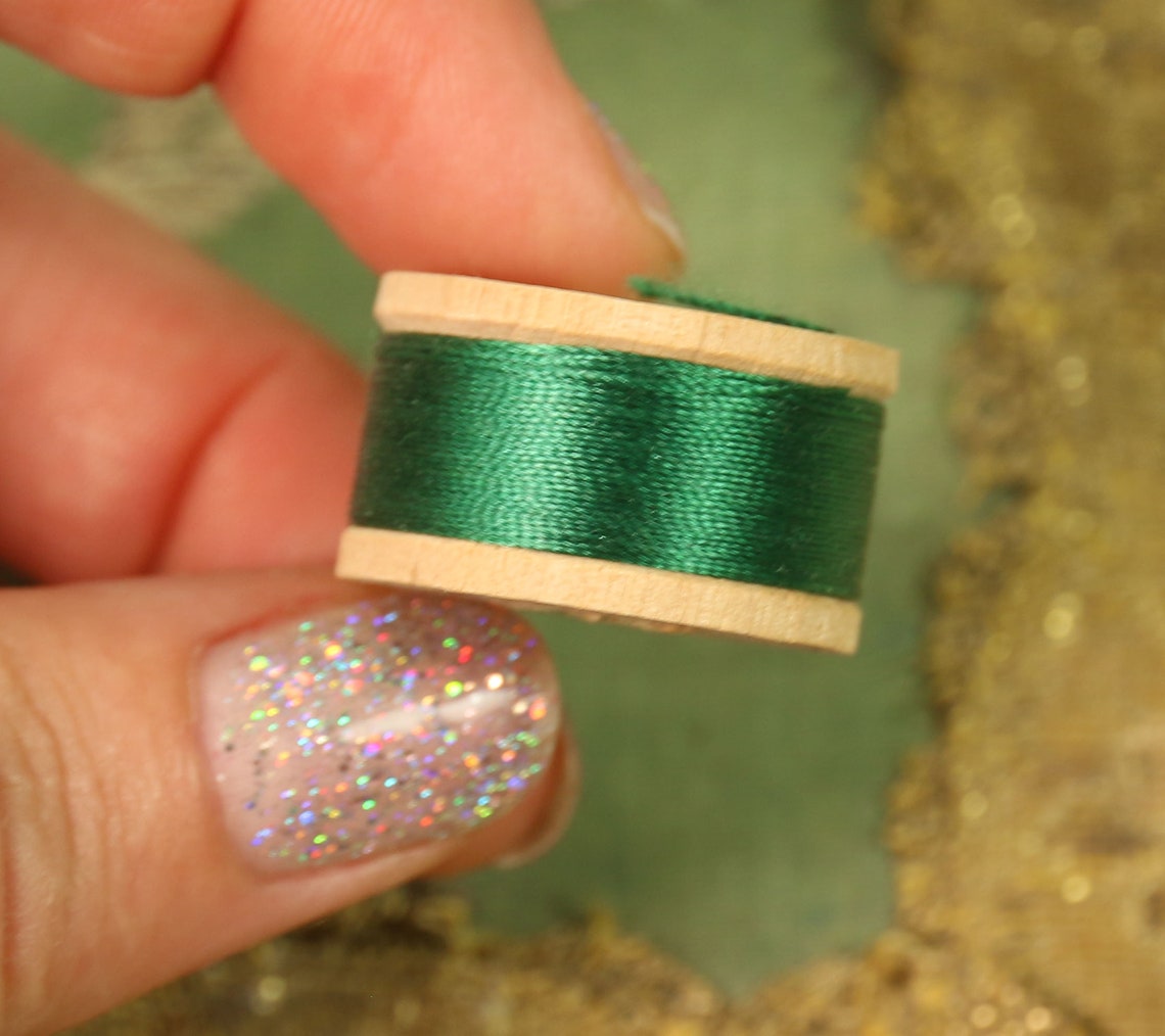 1 Vintage Pure Silk Buttonhole Twist Thread Spool 9787 Cool Etsy