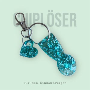 Chiplöser für den Einkaufswagen aus Epoxidharz | Einkaufswagenchiplöser | Schlüsselanhänger personalisiert