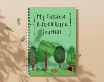 Afdrukbaar natuurdagboek voor kinderen – natuurspeurtocht, campingactiviteitenboek, wandellogboek, homeschooljournaal, digitale download voor kinderen